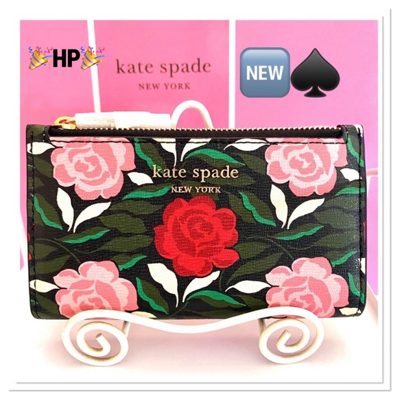 kate spade Handbags - NWT Kate Spade Morgan Rose Garden Printed Saffiano Leather Bifold Wal…